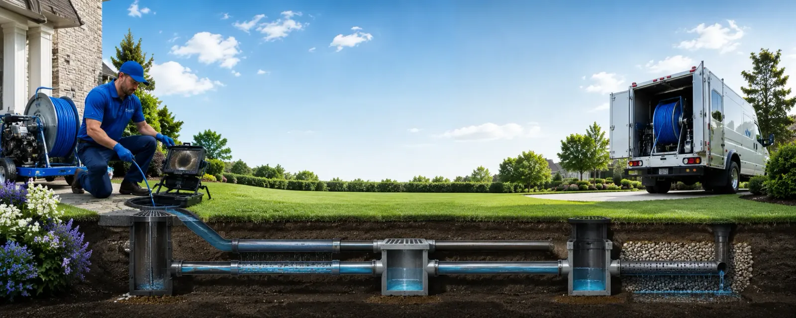 Outdoor drain cleaning information for Butte Des Morts, WI